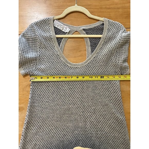 Shipley&Halmos Cashmere Short Sleeve Dress Womens Sz S Gray With Navy Blue Print - Picture 5 of 12